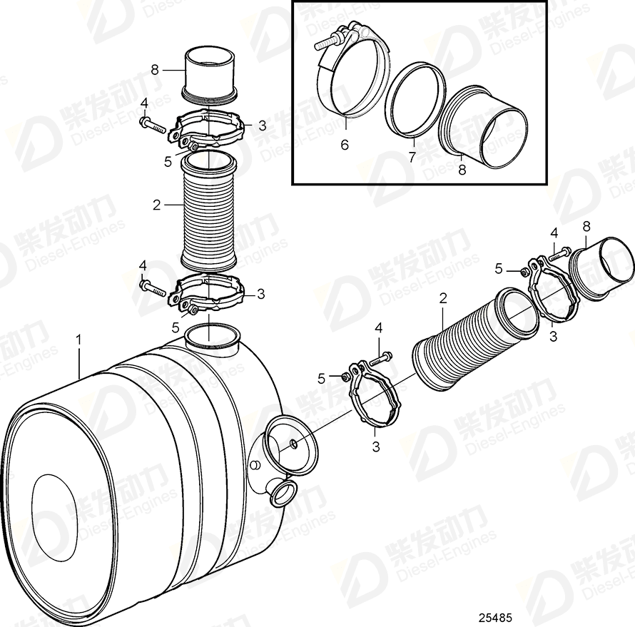 VOLVO Flange screw 25309751 Drawing